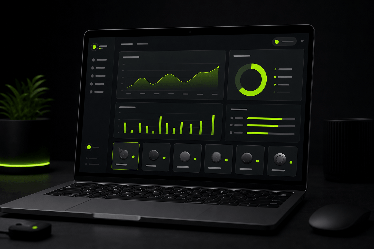 Painel web ONTAG em notebook